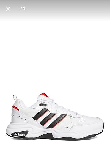 dəri kişi krossovkaları: Adidas kişi idman ayaqqabısı original – ağ/qara/qırmızı rəng — 1