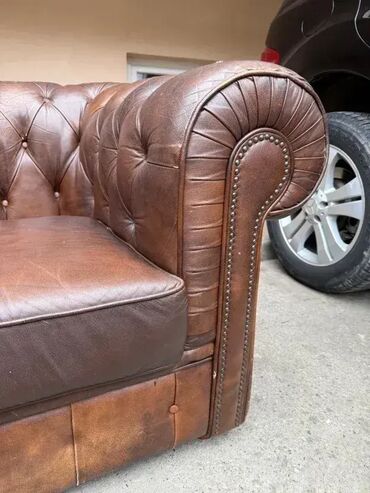 Stilske fotelje: Chesterfield fotelja - PRAVA KOŽA 🛋️✨ Prava box koža, fotelja u — 9