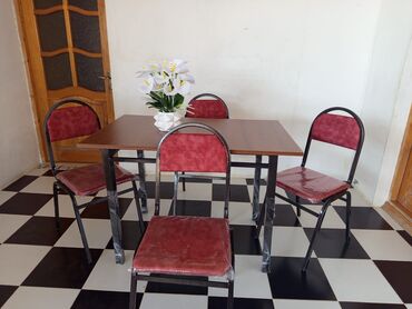 Stullar: Mətbəx üçün, Yeni, Qatlanmayan, rəng - Bordo Stul — 11