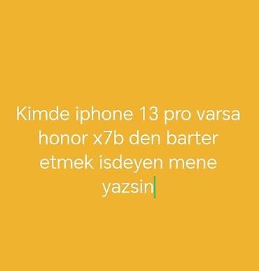 xiaomi note 14 t pro: Honor X7b, 128 GB, rəng - Göy, Barmaq izi, Face ID — 1