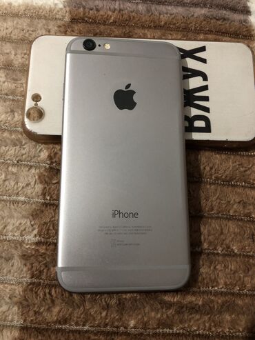 Apple iPhone: IPhone 6, Б/у, Серебристый, Защитное стекло, Чехол, 100 %