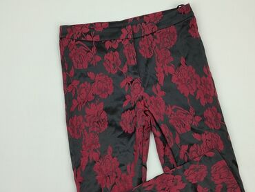 czarne spódnice w czerwone kwiaty: Material trousers, Papaya, M (EU 38), condition - Good