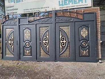 Распашные ворота: Кованые уличные ворота из стали - Материал: сталь, элементы — 4