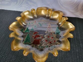 Činije: Bombonijera nova,Bozicna prica walther staklo iz 80ih.god. Perfektan — 7