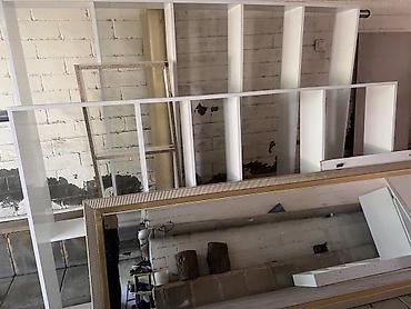 skaf ucuz: Ağ rəngli modul mebel dəsti - Material: MDF/Laminit, parlaq ağ səth — 5