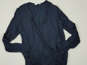 niebieska bluzki z falbankami: Блуза жіноча, XS, стан - Хороший