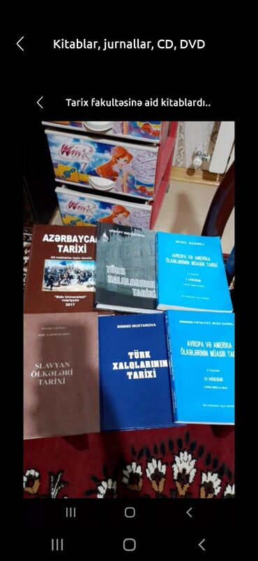 Kitablar, jurnallar, CD, DVD: Hamisini almaq isteyen olarsa, endirimli, münasib qiymet teyin