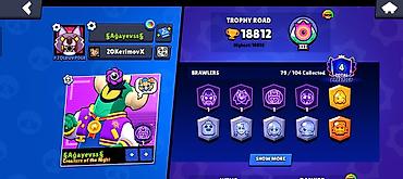 max kinder: Brawl Stars hesabı – kolleksiya yönümlü - 79/104 döyüşçü açılıb - — 9