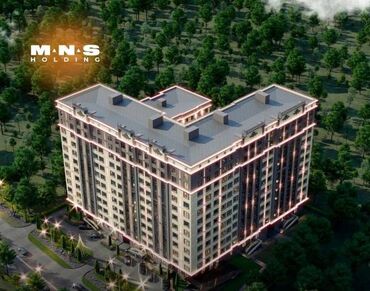 арча бешик шералиева квартира: 2 комнаты, 82 м², Элитка, 10 этаж, ПСО (под самоотделку)