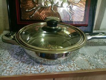 metbex ucun xalcalar: Сковородка, цвет - Серебристый, Нержавеющая сталь, 30 см, Aepenhoff, Германия at lalafo.az metbex ucun xalcalar: Сковородка, цвет - Серебристый, Нержавеющая сталь, 30 см, Aepenhoff, Германия