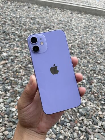 рассрочка телефон айфон: IPhone 12 mini, Колдонулган, 64 ГБ, Deep Purple, 87 %