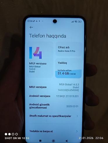 Redmi: Redmi Note 9 Pro, 128 GB, rəng - Göy — 2