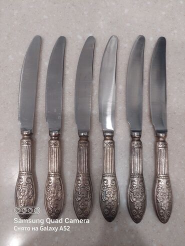 бронзовый нож: Мельхиоровые ножи 6шт,новые, 3.500т.с