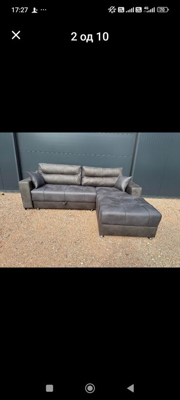 Ugaone garniture: Ugaona garnitura – moderni L oblik - Prostrana ugaona sofa sa dubokim — 11