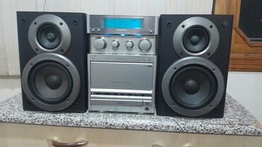 Динамики и колонки: Panasonic mini Hi‑Fi müzik mərkəzi (CD Stereo System SA‑PM03/PM04