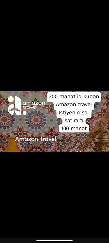 Digər xidmətlər: Amazon Travel kuponu - Dəyəri: 200 manat - Brend/Xidmət: Amazon — 1