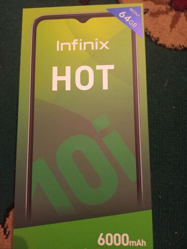 рабочи телефон: Infinix Hot 10i, Жаңы, 32 GB, түсү - Боз, 1 SIM, 2 SIM, eSIM