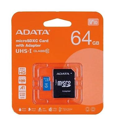 Memorijske kartice za kamere: ADATA microSDXC memorijska kartica 64 GB + SD adapter - Kapacitet: 64 — 1