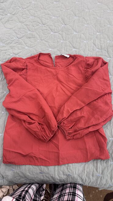 блузка шелковая: Блузка, Solid print