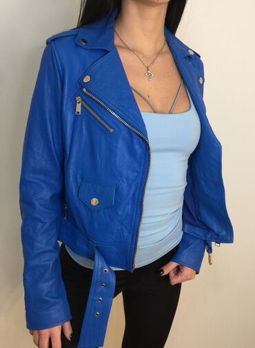 Ostale jakne, kaputi, prsluci: Michael Kors orig. kožna moto jakna iz USA S veličine. Jakna je od — 3