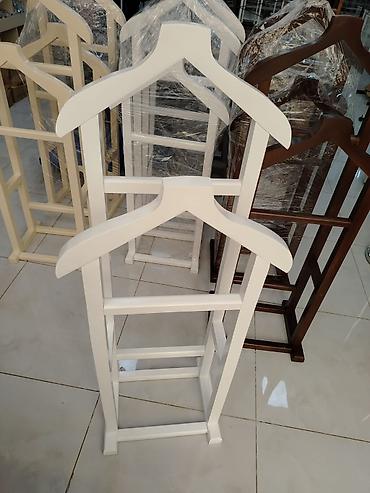 ofis dolab: Taxta geyim dayağı (valet stand) - Material: bərk ağac - Rənglər: ağ — 4