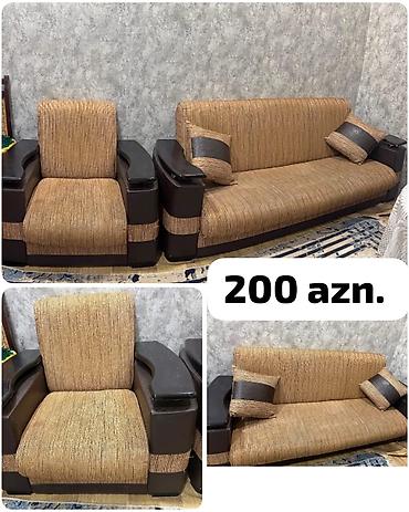 madeyra kreslo: Divan kreslo dəsti satılır Divan bazalı hər üçü açılır. *Qiymət 200 — 1