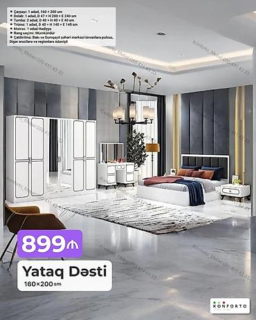 Yataq Dəsti – 160×200 sm Komplektə daxildir: - Çarpayı: 1 ədəd lalafo.az -da Yataq Dəsti – 160×200 sm Komplektə daxildir: - Çarpayı: 1 ədəd