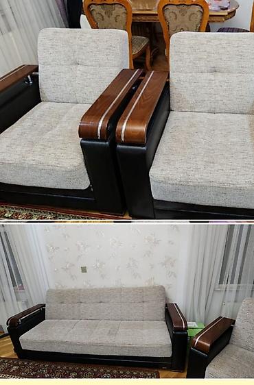 İşlənmiş, Klassik divan, 2 kreslo, Bazasız, Açılan