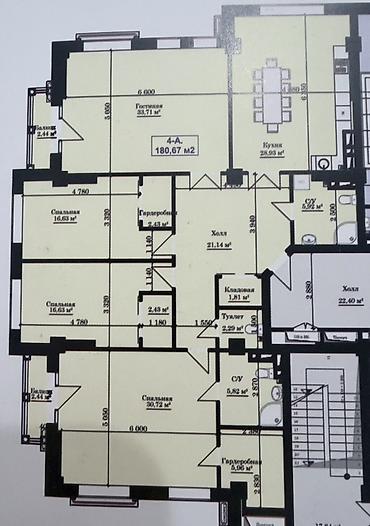 Продажа квартир: 4 комнаты, 180 м², Элитка, 13 этаж, ПСО (под самоотделку) — 3