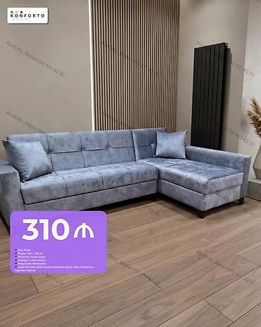Künc divan – Konforto Mebel - Ölçülər: 240 × 150 sm - Mexanizm