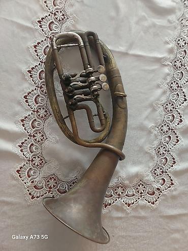 Nəfəs alətləri: Məhsul: Antik metal nəfəs aləti – oval korpuslu, fleygelhorn/tenor — 1