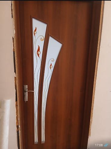 fındıq ağacı: Daxili qapı – dekorativ şüşəli dizayn - Material: ağac fakturalı — 3
