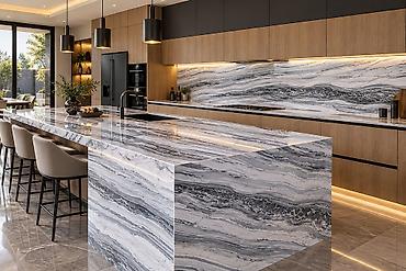 tebii daşlar: Premium təbii daşdan mətbəx və interyer həlləri - Material: Yüksək — 9