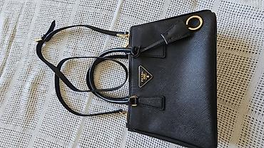 meta eynək: Prada Milano qadın çantası – qara Saffiano dərisi - Material — 6