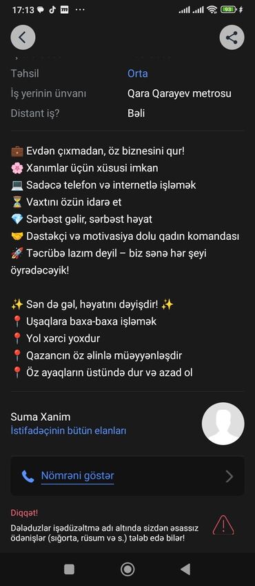 Tikiş: Evdən çıxmadan öz biznesinizi qurmaq üçün xüsusi imkan təklif olunur