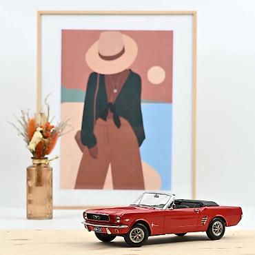 bmx rog: Ford Mustang Convertible 1966 – Signal Flare Red – Norev Norev — 1