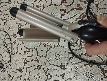 stolustu ventilator: Üçlü büzmə saç maşası (wave curler) - 3 borulu dizayn: dərin, vahid — 3