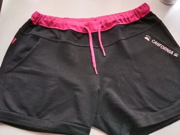 ženske kratke pantalone: 2XL (EU 44), Polyester, color - Black, Print