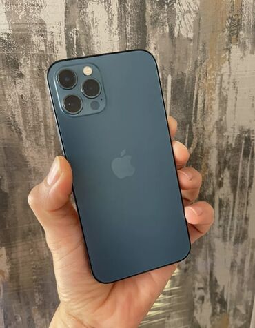 Apple iPhone: IPhone 12 Pro, Б/у, 256 ГБ, Sierra Blue, Защитное стекло, Чехол, 77 %