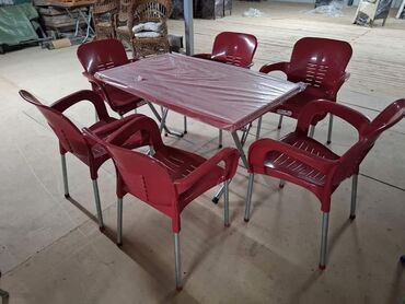 forma ideale trpezarijski stolovi i stolice: Plastika, bоја - Crvena, Novo