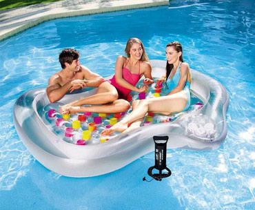 şişme havuz qiymetleri: Bestway Double Deluxe Havuzlu Dəniz Yatağı 43045   Material: Vinil
