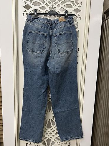enli cins salvarlar: Geniş kəsimli mavi cins şalvar - Material: klassik denim (pambıq — 2