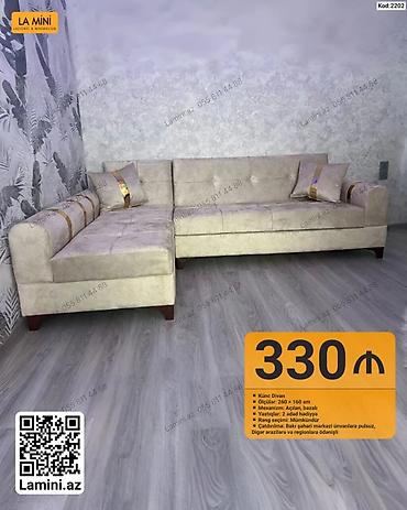 Диваны: Kod: 2202 Künc divan - Ölçülər: 260 × 160 sm - Mexanizm: açılan — 1
