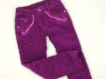 violet pepe jeans: Spodnie jeansowe, 5-6 lat, 110/116, stan - Bardzo dobry