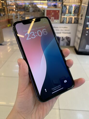 Apple iPhone: IPhone 11, Б/у, 128 ГБ, Black Titanium, Защитное стекло, Коробка, Кабель, 78 %