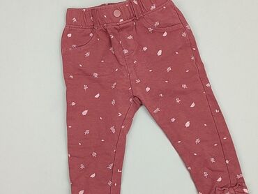 trampki bordowe: Baby material trousers, 9-12 months, 74-80 cm, So cute, condition - Very good