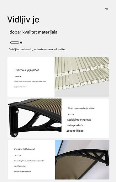 Suncobrani, tende i paviljoni: Nadstrešnica za ulaz/balkon – polikarbonatna, modularna - Dimenzije — 4