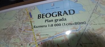 Ostalo: Beograd plan grada 186.5cm х 250cm