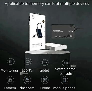 Digər ehtiyat hissələri: Çoxfunksiyalı KART OXUYUCU ADAPTERİ. SD, TF, CF kartları, eləcə də — 30