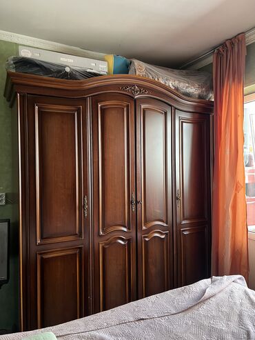 офисная мебель бу: Спальный гарнитур, Б/у, Двуспальная кровать, Шкаф, Комод, Россия, Дерево, Самовывоз